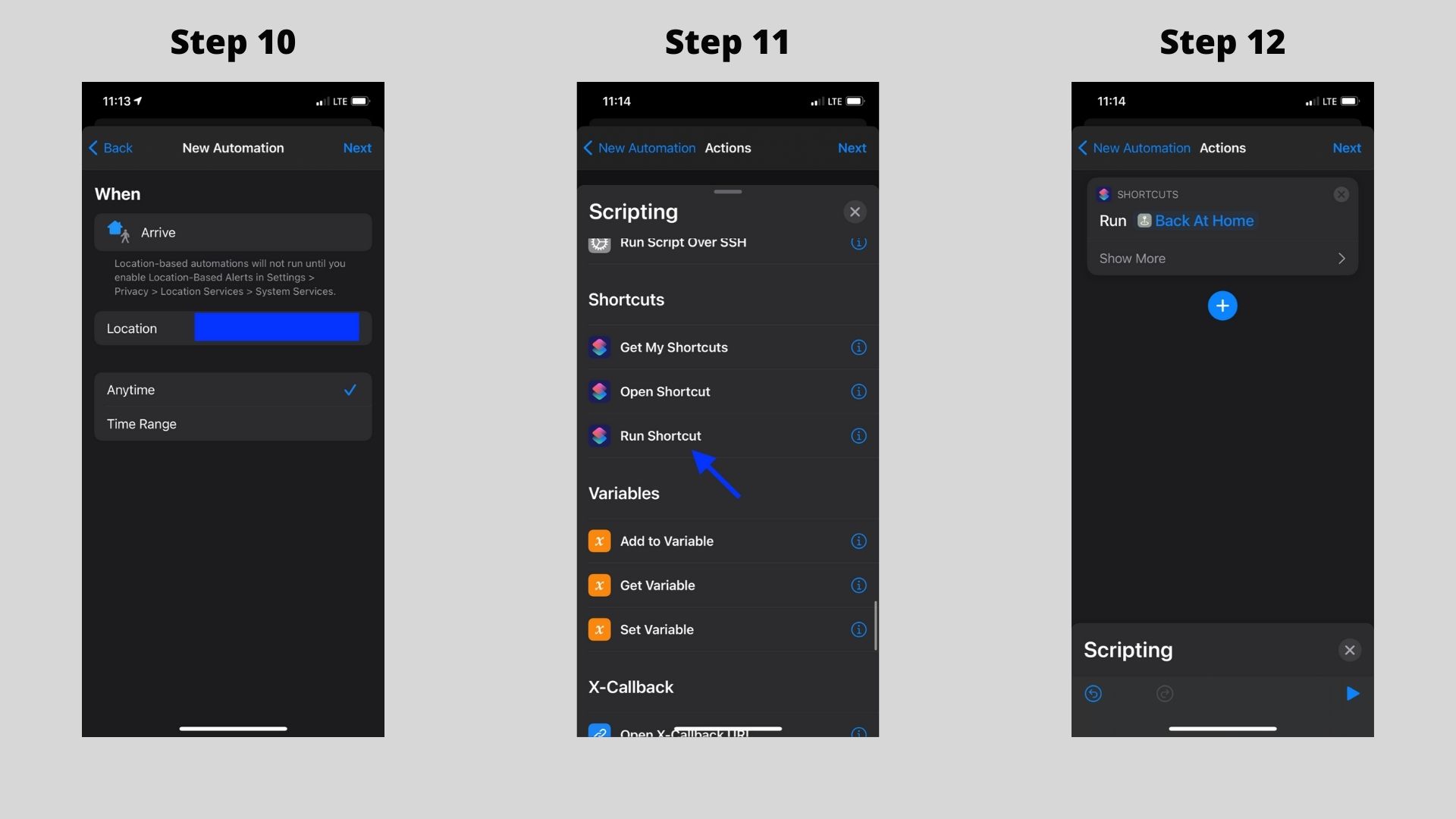 iOS Shortcut Gladys Plus Open API