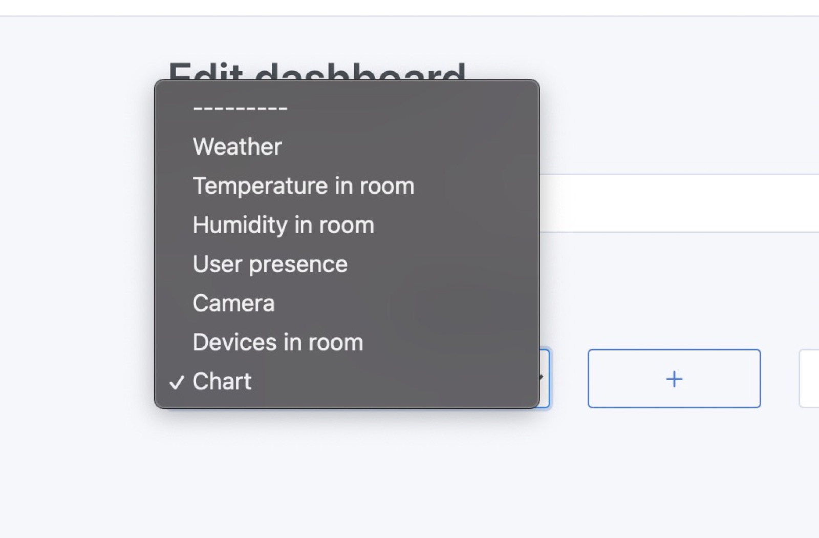 Edit dashboard