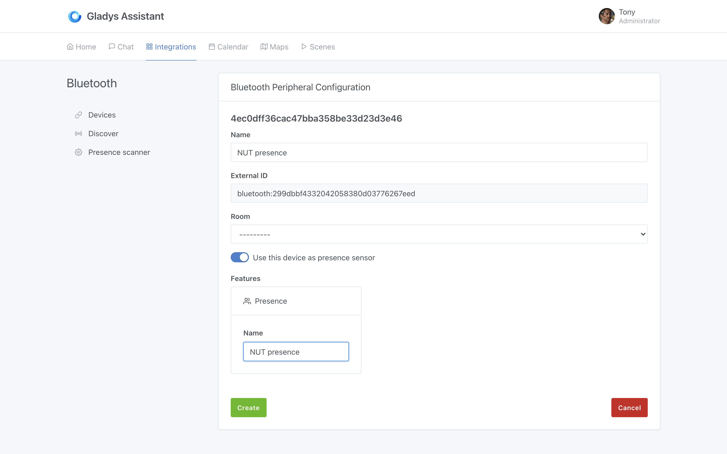 Configure bluetooth device