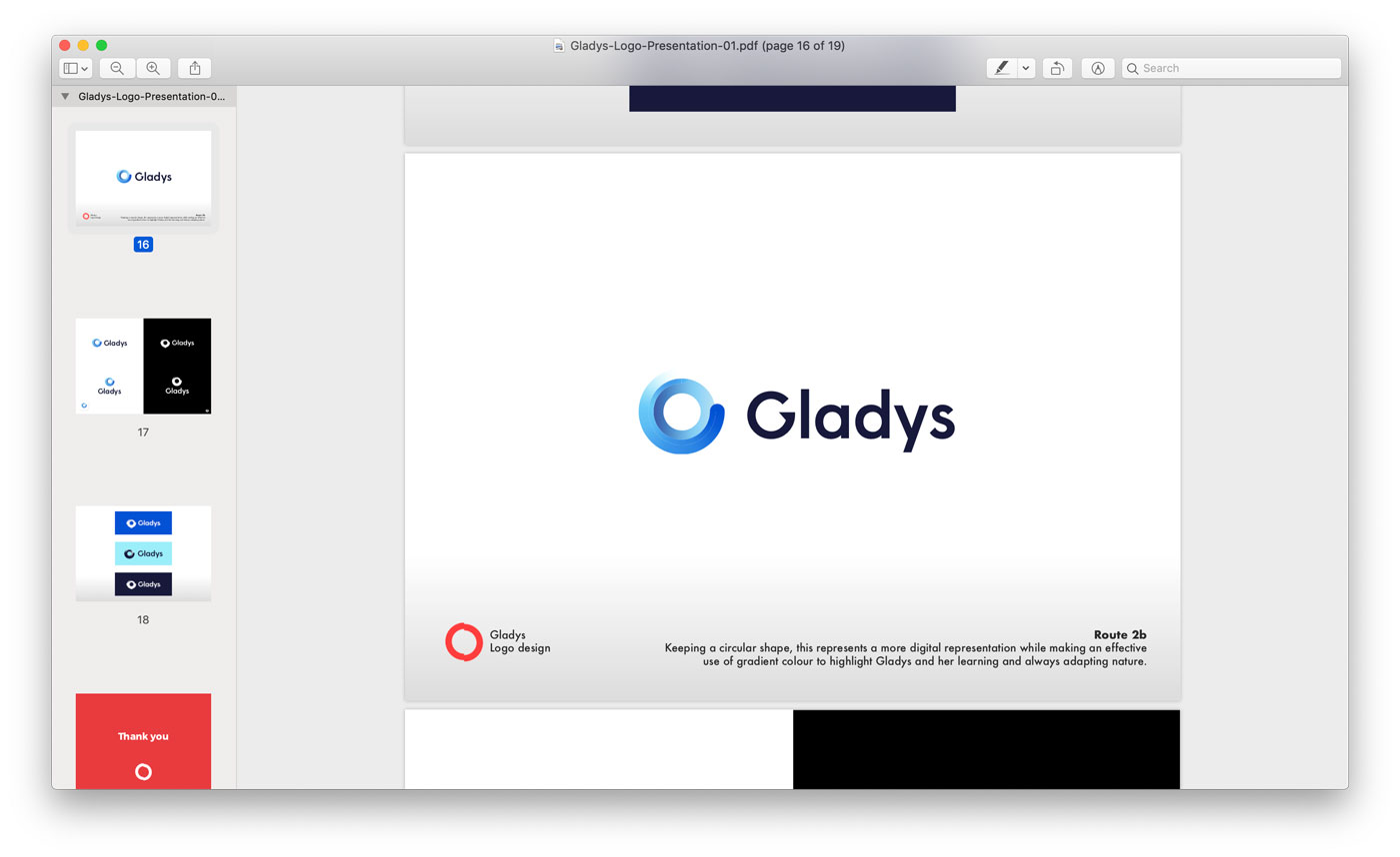 Gladys Logo exploration