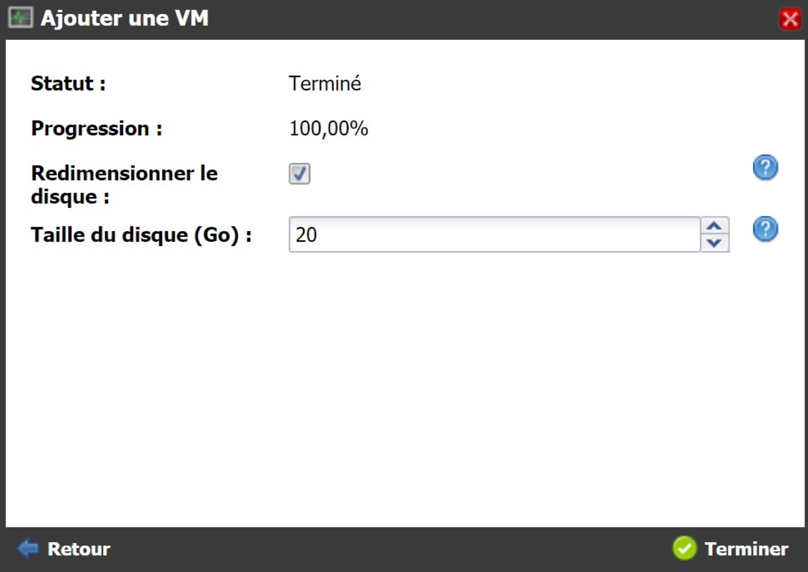 Ajouter une VM