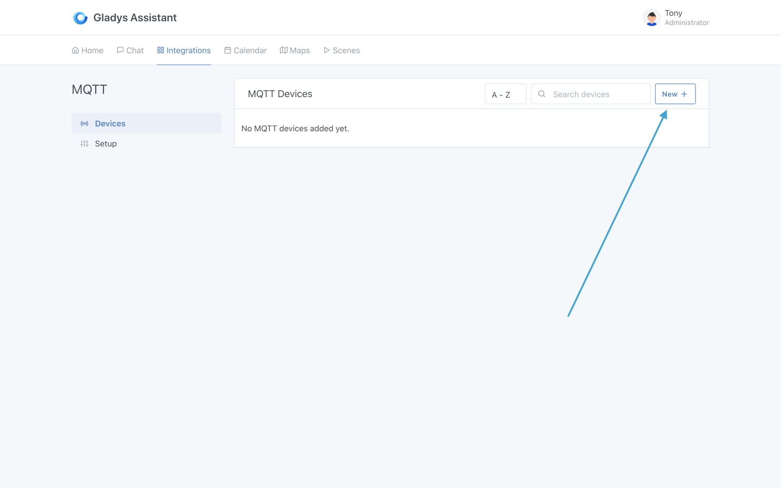 Déclarer un péripérique MQTT dans Gladys Assistant