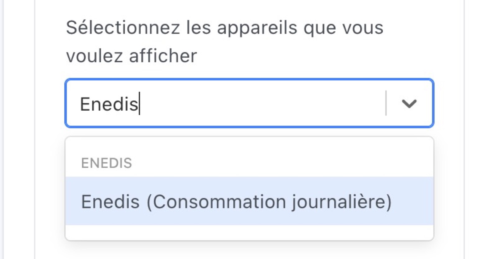 Intégration Enedis Gladys, consommation journalière