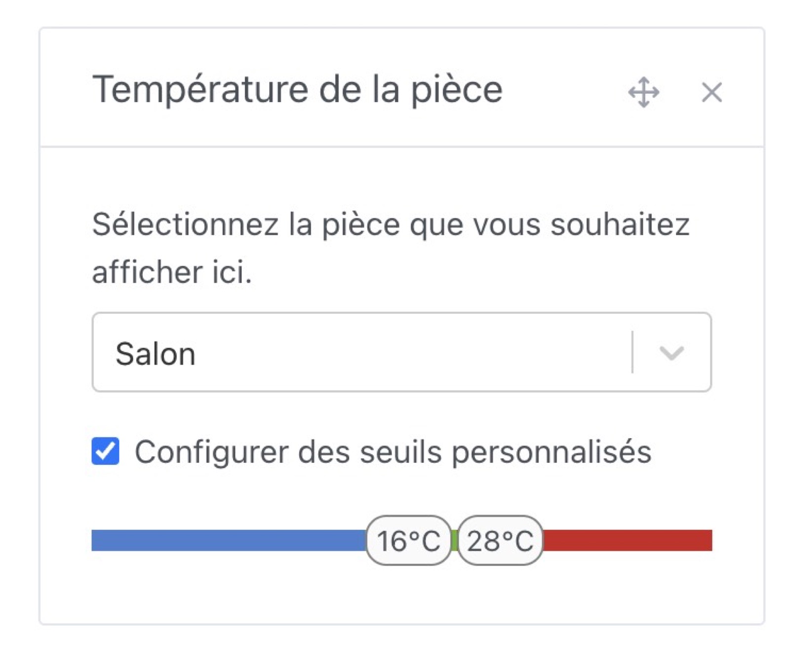 Limites widget température